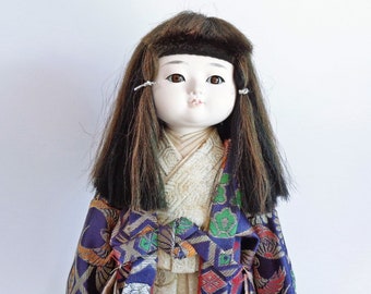 工芸品 Japanese doll Japanese HAKATA GEISHA NINGYO Doll in Bisque Porcelain