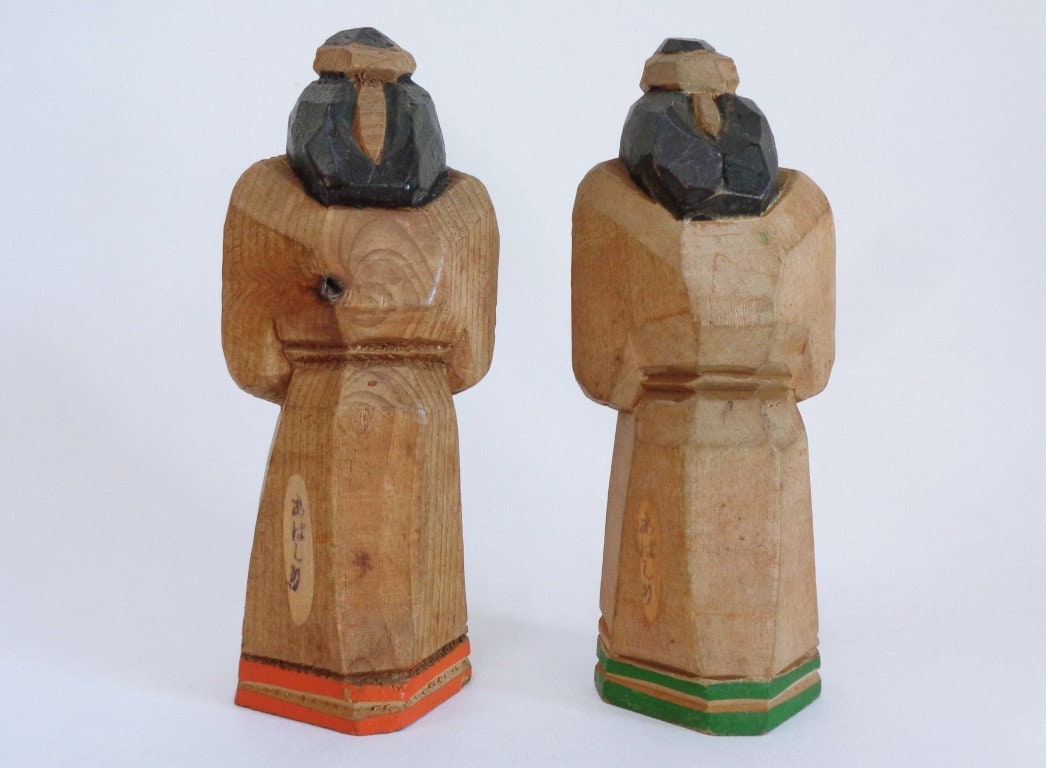 アイヌこけし人形 ペア ヴィンテージ 日本製 北海道木彫り - Etsy 日本