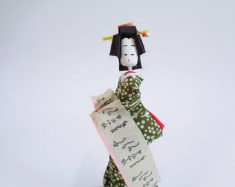 市松人形 日本製 ヴィンテージ ハンドメイド アートドール 胡粉と