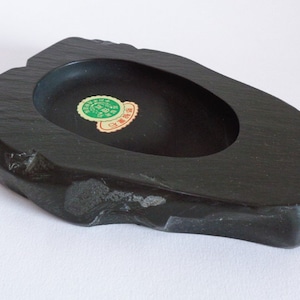 Nachiguro Handcrafted Inkstone,Vtg.Japanese Nachiguro Black Slate Stone High-quality signed Sumi Inkstone Japanese-Chinese Calligraphy #4535