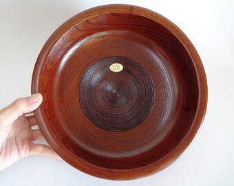 漆塗りの天然木菓子器、日本の手作り茶道用食器、木製友箱 #3672