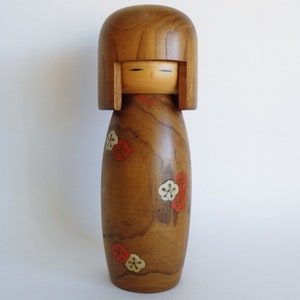 Large Vintage Usaburo Kokeshi Doll: Japanese Wooden Sosaku