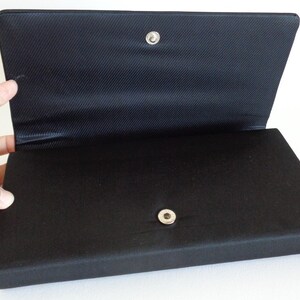 Borsa da sera elegante in stile kimono giapponese, vintage, mai usata, nera, n. 1599