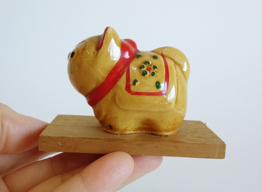 ヴィンテージ犬張子陶器犬像日本の民芸品幸運のお守り - Etsy 日本