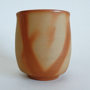 Yunomi Tea cup,Bizen Chawan ,Vtg Japanese Bizen-yaki Wood fired Artistic Signed Pottery #3083
