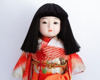 歌舞伎木目込み人形：日本の連獅子、手作りの飾り - Etsy 日本