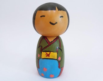 こけし ヴィンテージ 手作り 木製人形 日本の芸術品 コレクターズ