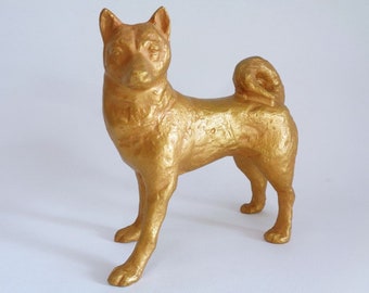 鋳鉄製柴犬置物：日本の犬の置物 - Etsy 日本