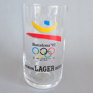 Japanisches Kirin Bier Barcelona'92 Sammlerstück Bierglas #1734