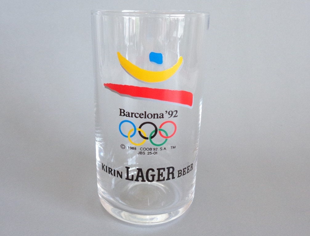 Japanese Kirin Beer Barcelona'92 Collectible Beer Glass