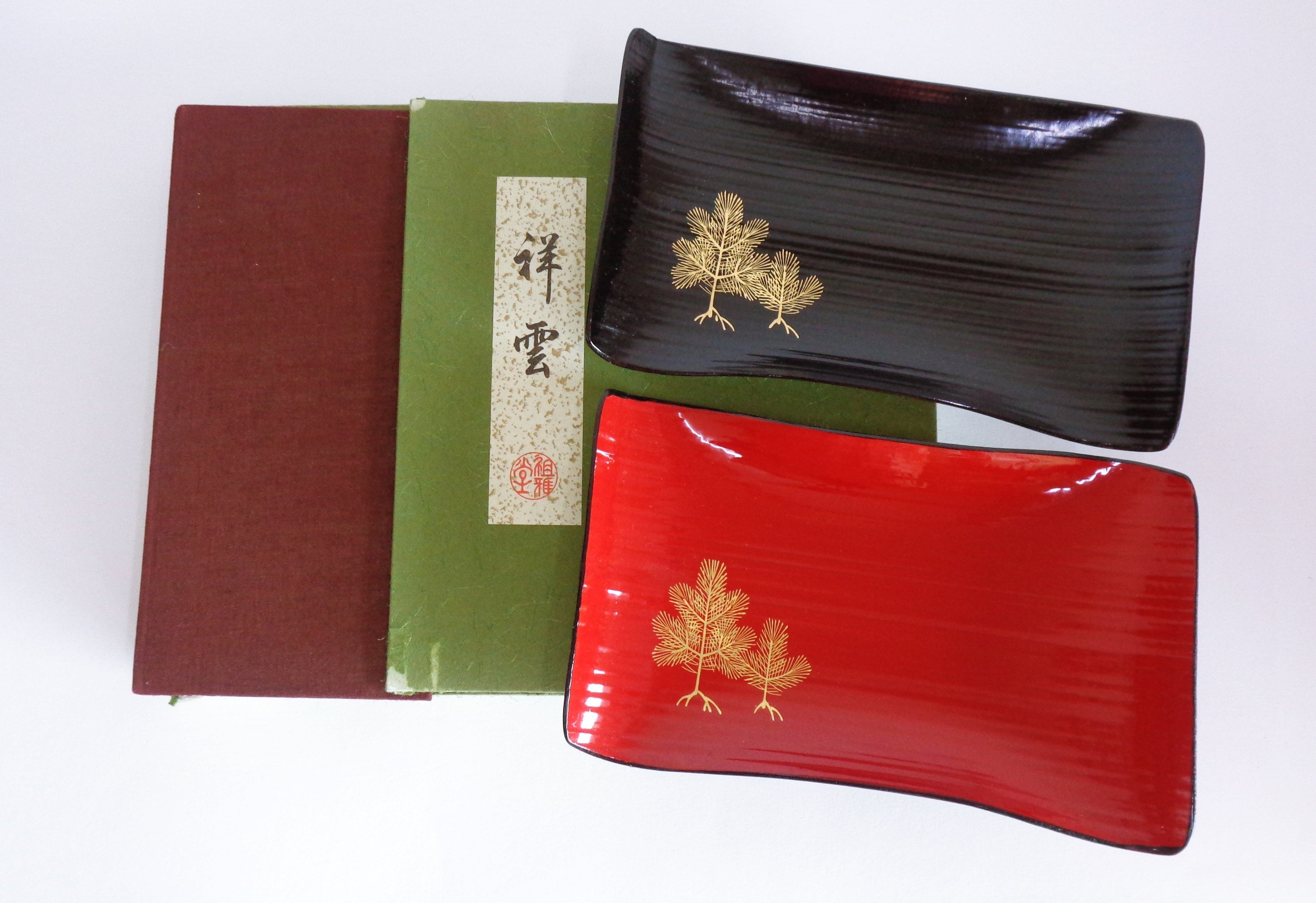 金蒔絵漆塗り竹盆：象彦京漆器（箱入りペア） - Etsy 日本