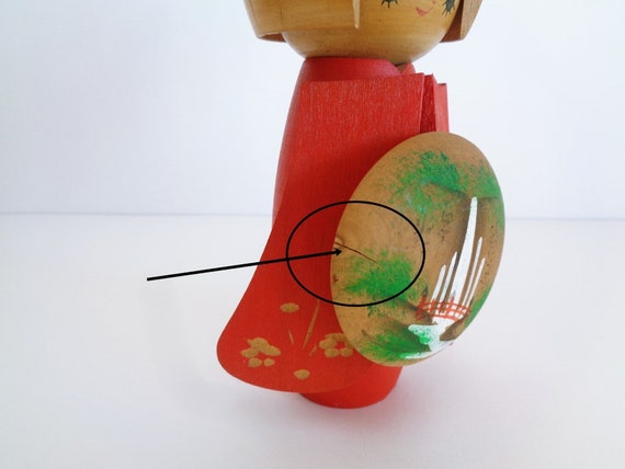 ヴィンテージ 木製 こけし人形 約23cm こけし人形 ヴィンテージ 日本の芸術的な木製創作こけし #4822 - Etsy 日本