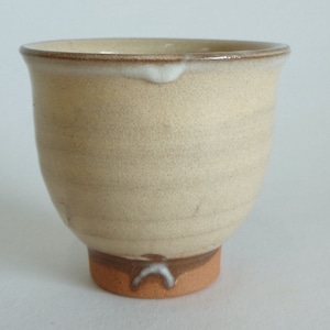 Hand made Hohin Tea Cup Small size for Premium tea, Vtg Japanese Hagi ware Marked-signed Korean style pottery Tea-Sake cup #3335