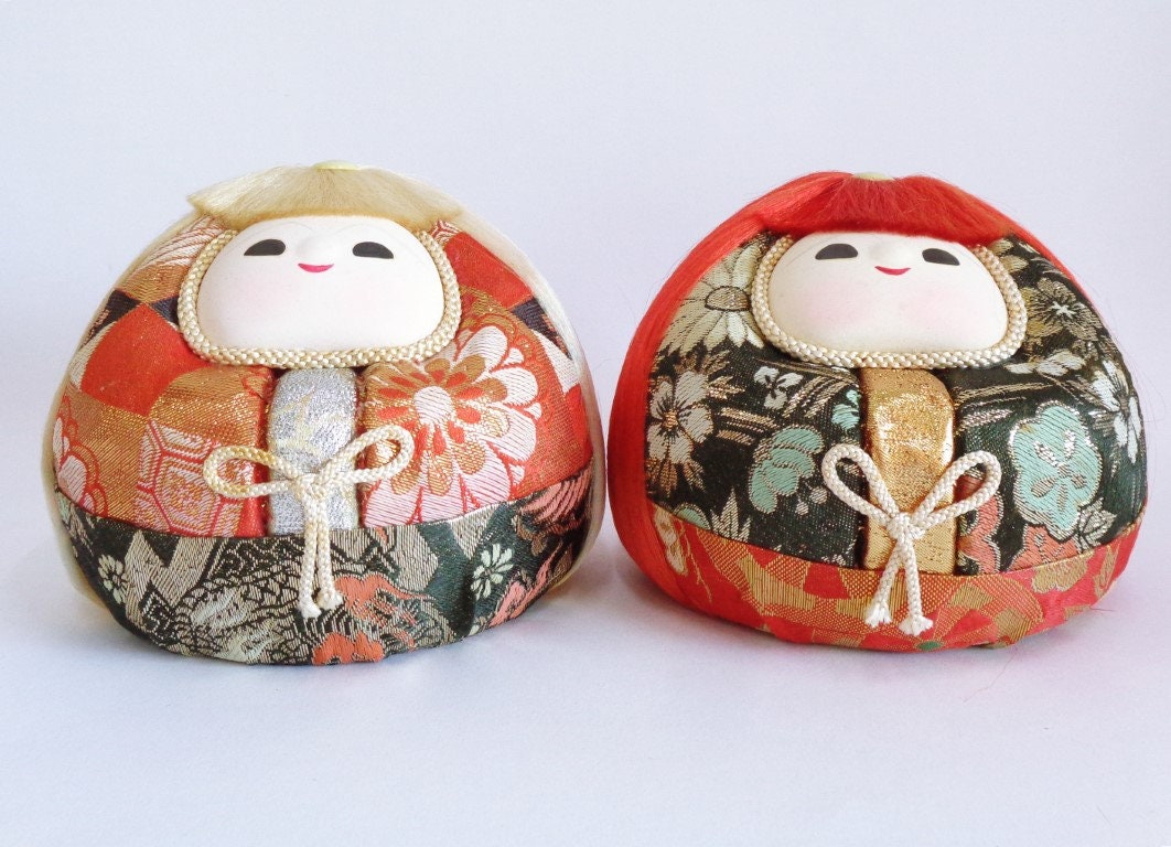 歌舞伎木目込み人形：日本の連獅子、手作りの飾り - Etsy 日本