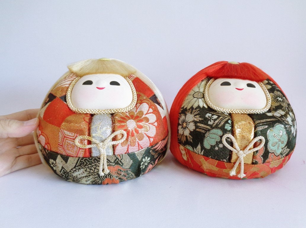 歌舞伎木目込み人形：日本の連獅子、手作りの飾り - Etsy 日本
