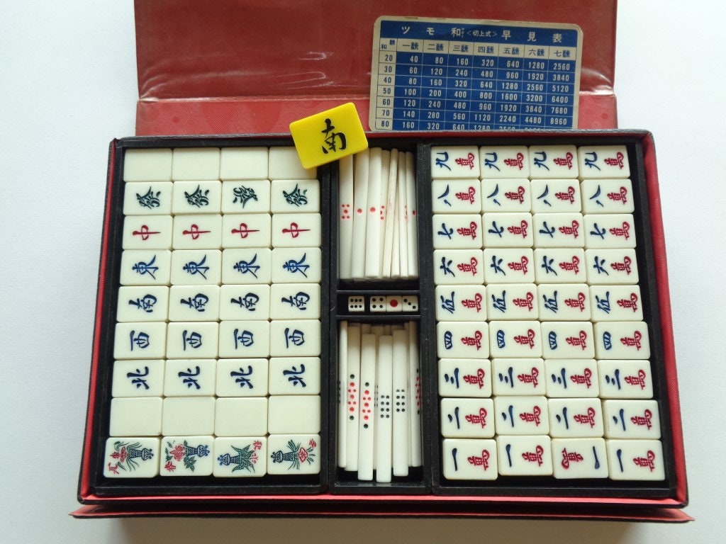 Point Sticks Counters Job Lot Mah Jong Game Antique Bone Mahjong 