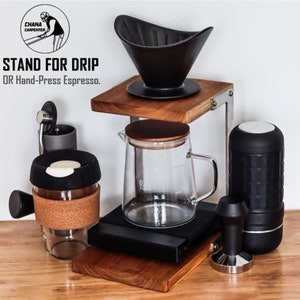 coffee pour over stand, drip coffee stand, dripper coffee stand, pour over coffee station