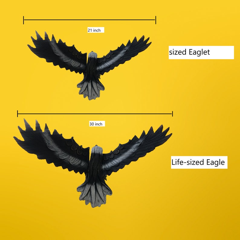Handcrafted Flying Bald Eagle Mobile,Eagle Scarecrow Outdoor Deterrent,Eagle hanging decorations,bird repellent , blackbird repellent image 5