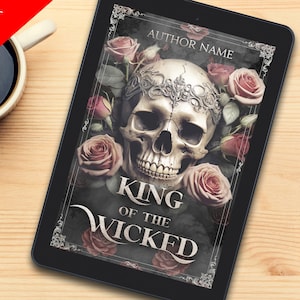 Ebook tout prêt + couverture de poche Skull Roses Gothique Sombre Romance Fantasy KDP Auteur indépendant