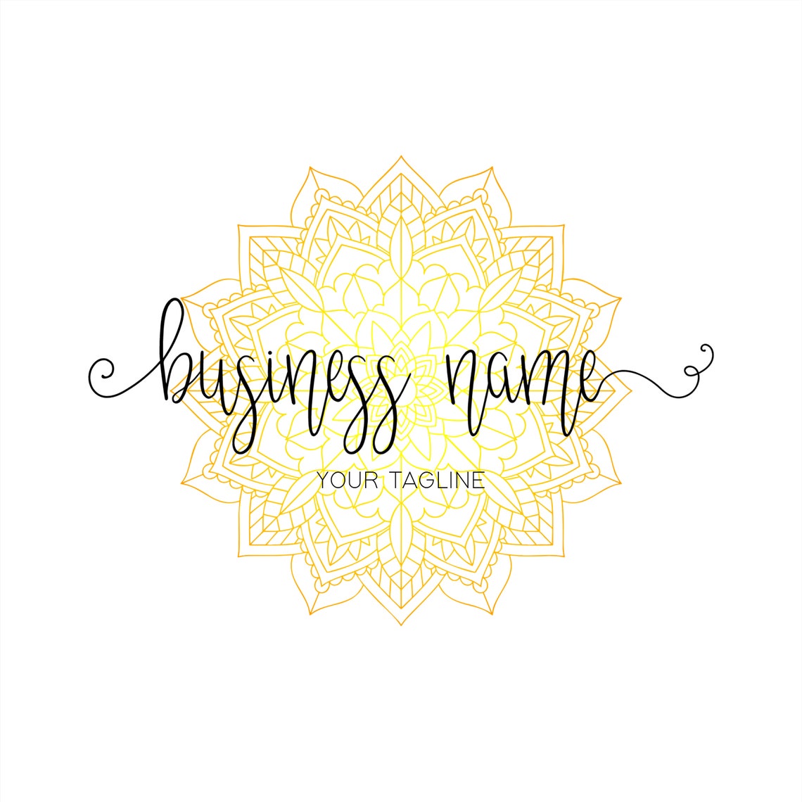 Digital Custom Mandala Logo Gold Mandala Logo Business Logo | Etsy