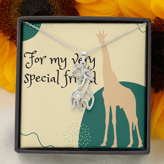 White Gold Giraffe Necklace for Best 