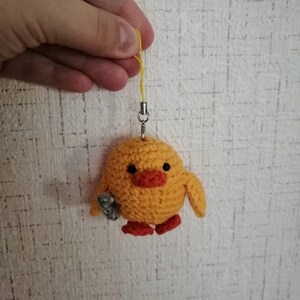 Duck with Knife Plush Keychain Amigurumi Lover Gift Kawaii | Etsy