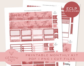Printable Planner Stickers. Monthly Kit for Erin Condren 2021 | Etsy
