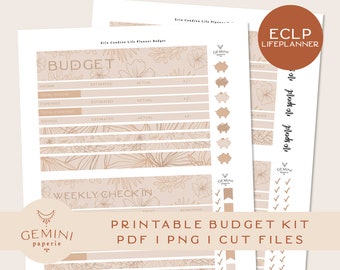 Printable Budget Planner Stickers, Erin Condren Life Planner (Digital Download)