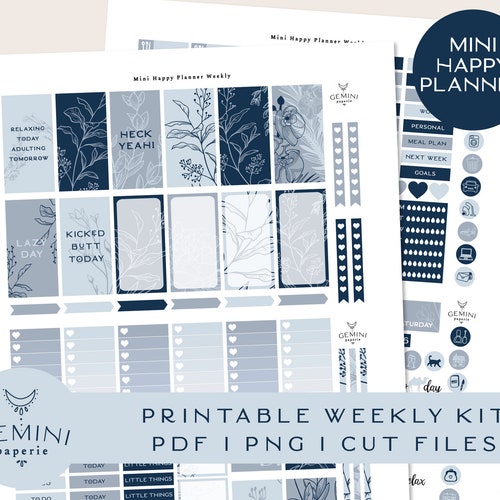 Printable JULY Monthly Kit Mini Happy Planner JULY Stickers - Etsy