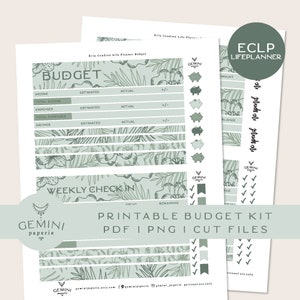 Budget Deuda hundiendo Fondos Tracker Planificador Imprimible Pegatinas para Erin Condren Life Planner, Finance Agenda DIY Imprimir y Cortar Pegatina