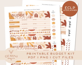 Budget Planner Stickers, Erin Condren Planner, PDF, PNG, Cut Files