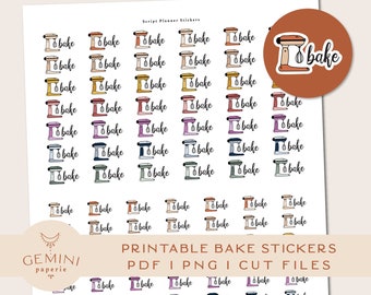 Baking Planner Stickers, Kitchen Mixer, DIY Printable (PNG, Studio3)