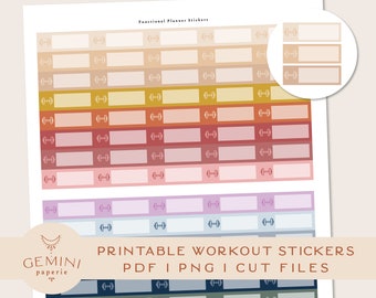 Workout, druckbare Sticker