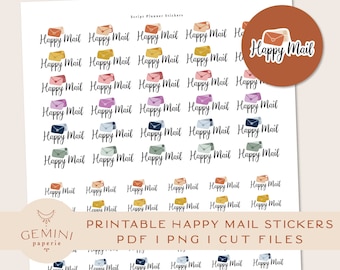 Happy Mail Printable Stickers - Etsy