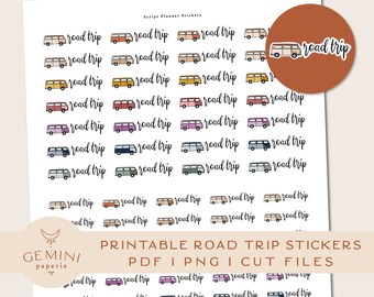 Road Trip Stickers | Planner Stickers (Printable)