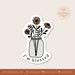 Printable Sticker Floral Mason Jar Vinyl Sticker Laptop - Etsy