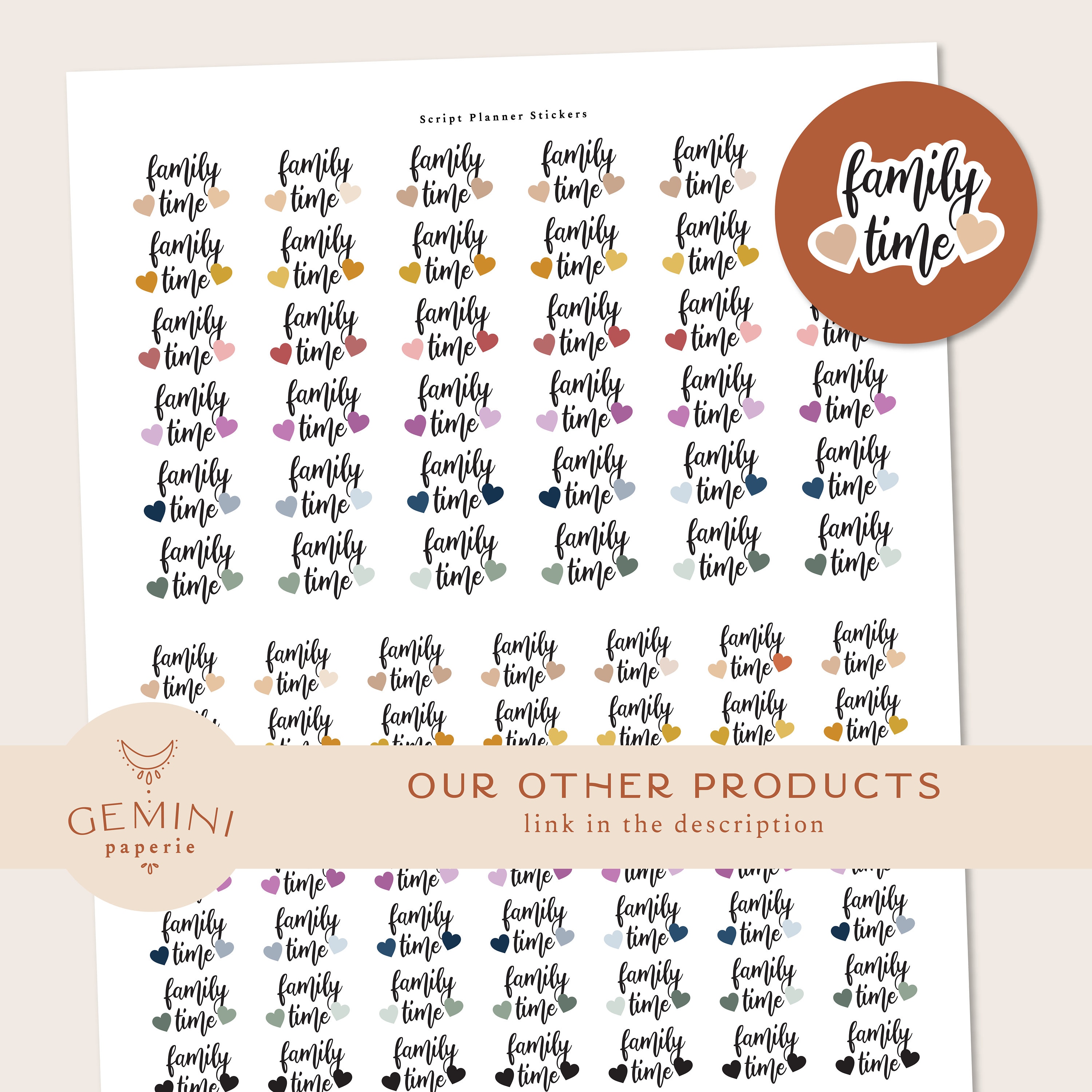 Mortgage Printable Stickers, House Planner Script Stickers, DIY ...