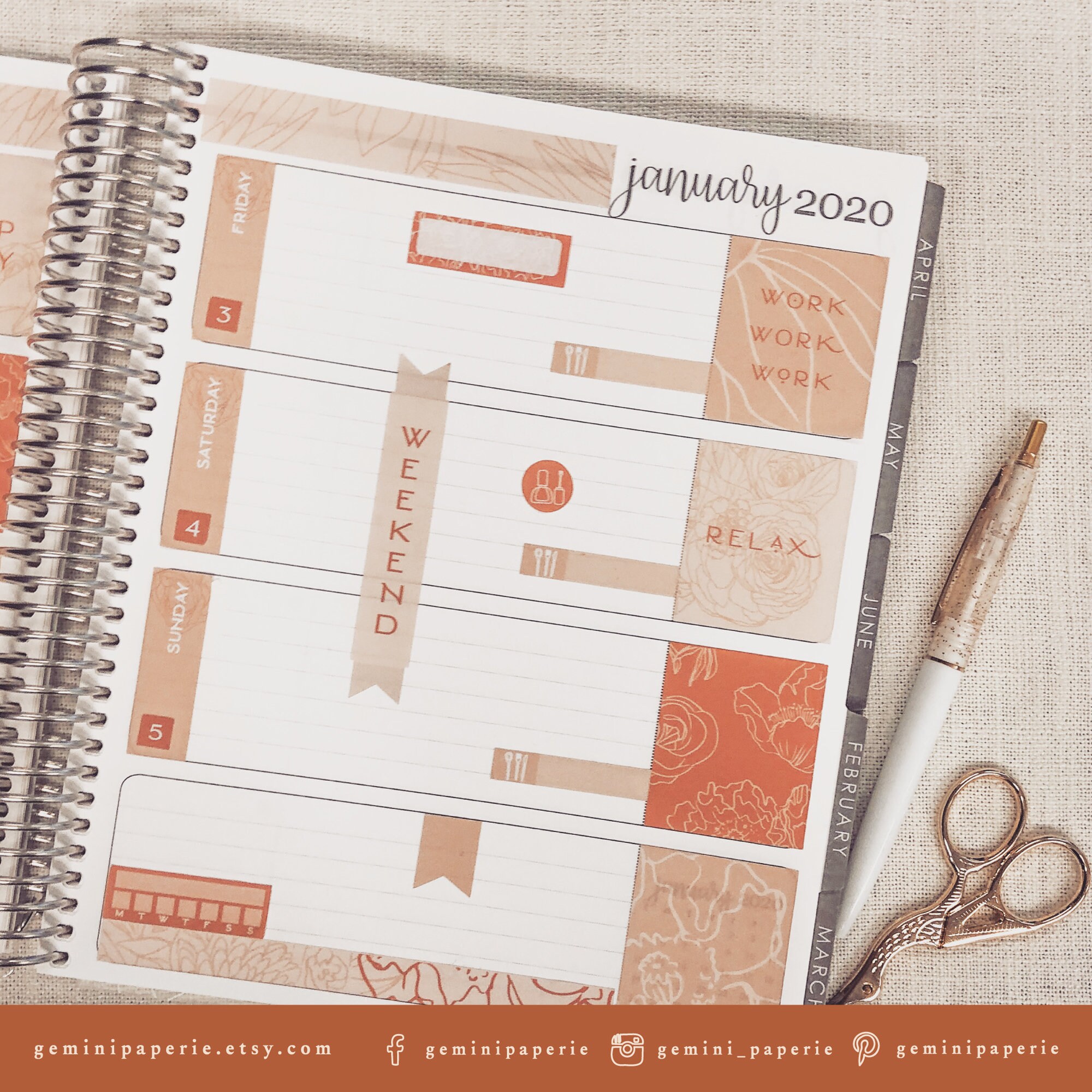 Erin Condren 2021 Horizontal Printable Planner Stickers | Etsy