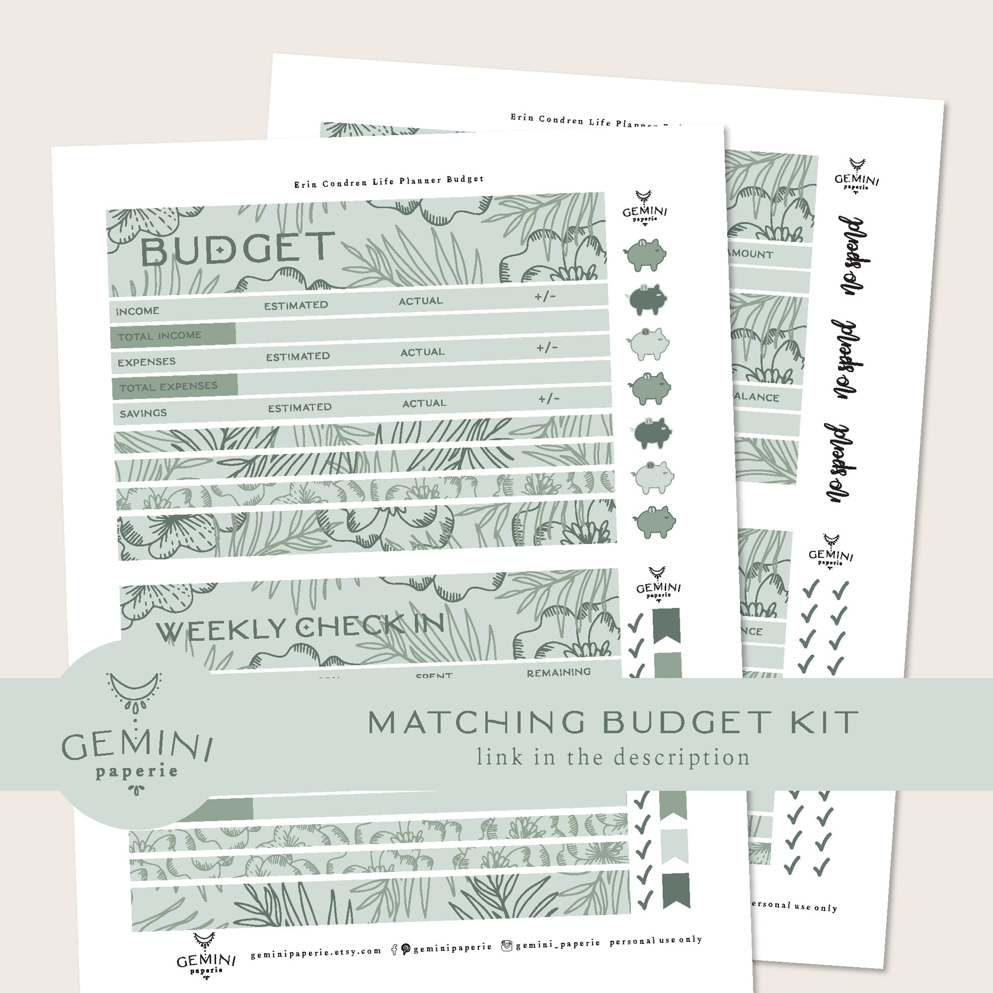 Printable Planner Stickers for Erin Condren Life Planner, Notes and ...