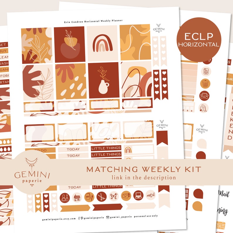Monthly OCTOBER Printable Planner Sticker Kit Erin Condren 2021 Life ...