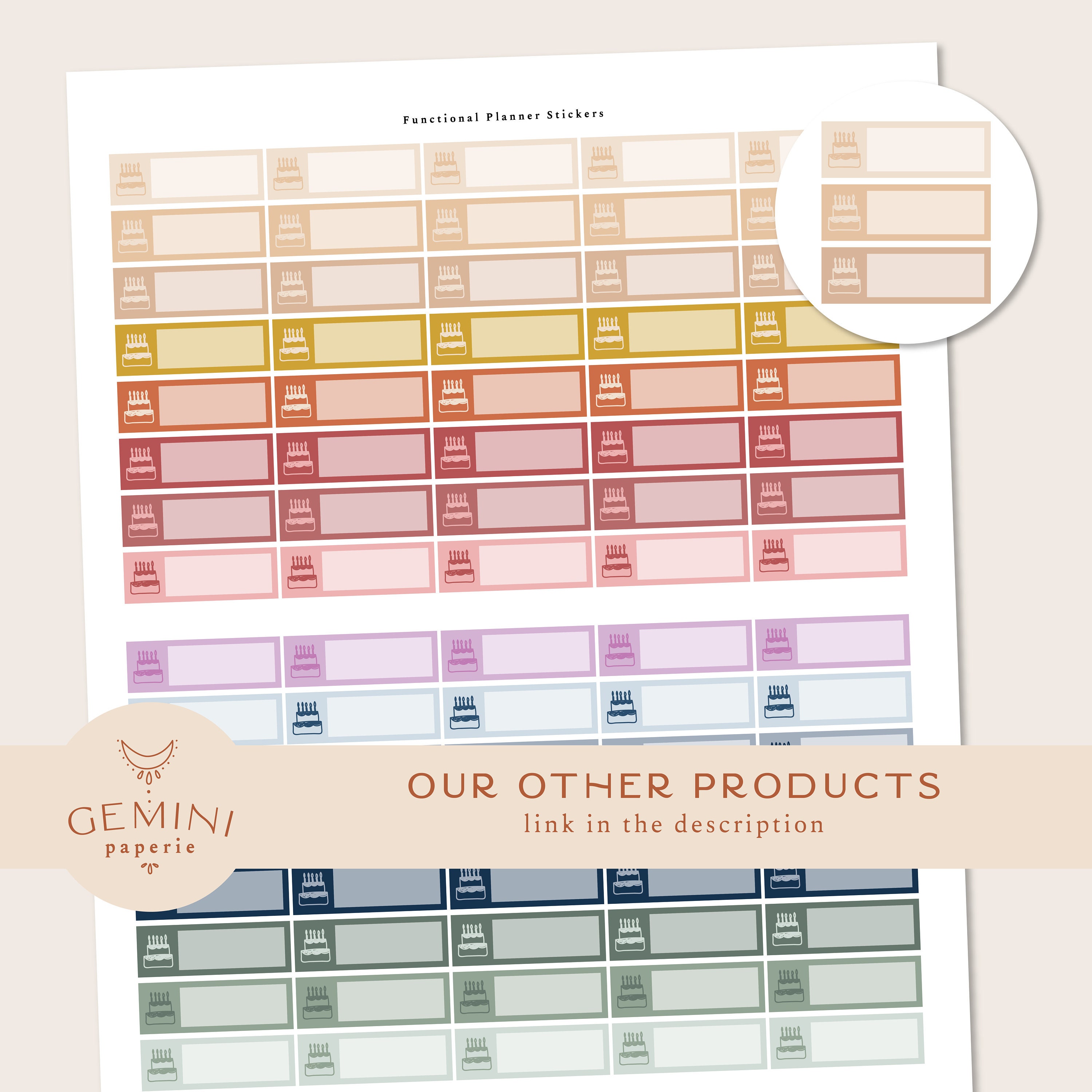 Monthly Planner Sticker Kit Mini Happy Planner June Printable Etsy