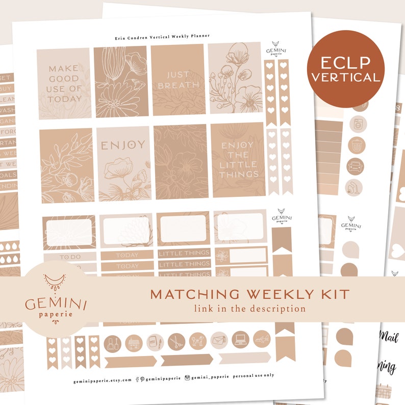 Printable March Planner Stickers, March Monthly Kit for Erin Condren ...