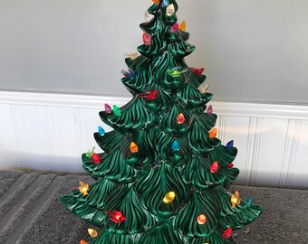 Vintage 1960s Ceramic Christmas Tree Electric Etsy Ceramic Christmas Trees Vintage Ceramic Christmas Tree Jeweled Christmas Trees