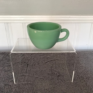 Fire King jadeite coffee cups - vintage Restaurant Ware mugs - retro kitchen accessories - farmhouse kitchen decor