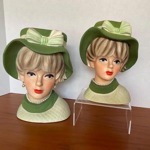 Vintage Lady Head Vase - Napco - Lefton - Inarco - Napcoware - Trimont - retro decor and design - nostalgic gifts - dresser accessories