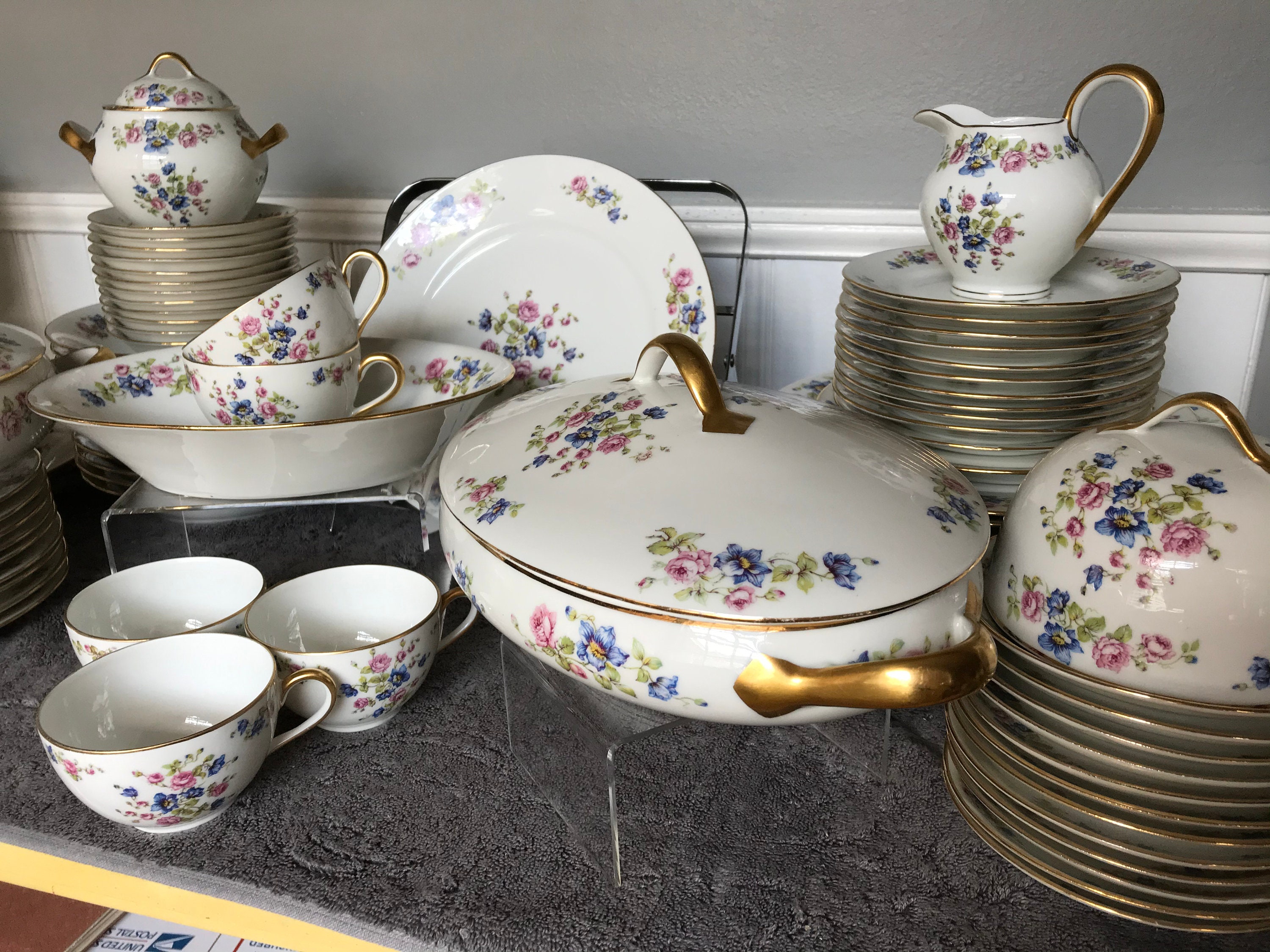 Antiker Limoges China Service für 12 Limoges France Made Etsy