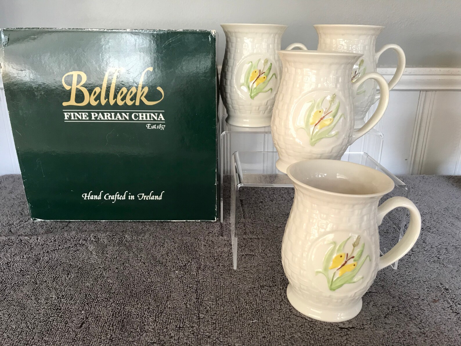 Belleek Summer Butterfly Coffee Cups Yellow Butterfly Set Etsy