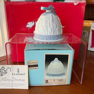 Lladro Annual 1990 Christmas bell - Porcelain bell ornament - Campanita Navidad - 3 Wise Men -