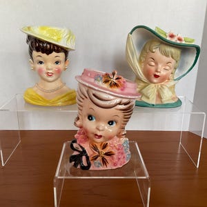 Vintage Lady Head Vase: Napco, Lefton, Inarco - Retro Decor