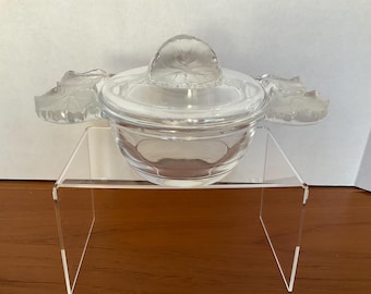Lalique Honfleur Konfektteller - Vintage Kunst Glas - feiner Kristall